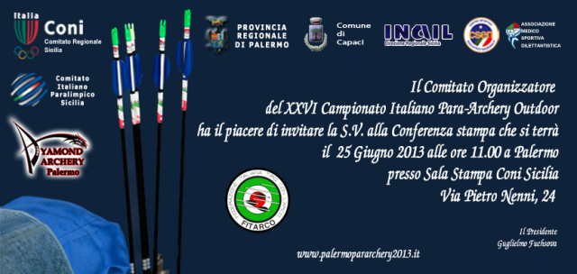 Martedì la presentazione del Campionato Italiano Para Archery