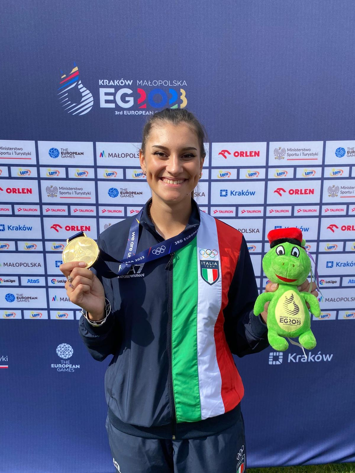 Elisa Roner con la medaglia doro