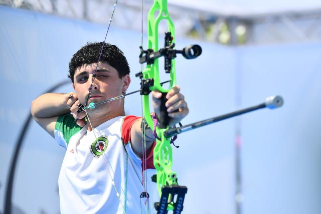 Fabrizio Aloisi nella finale compound Under 21