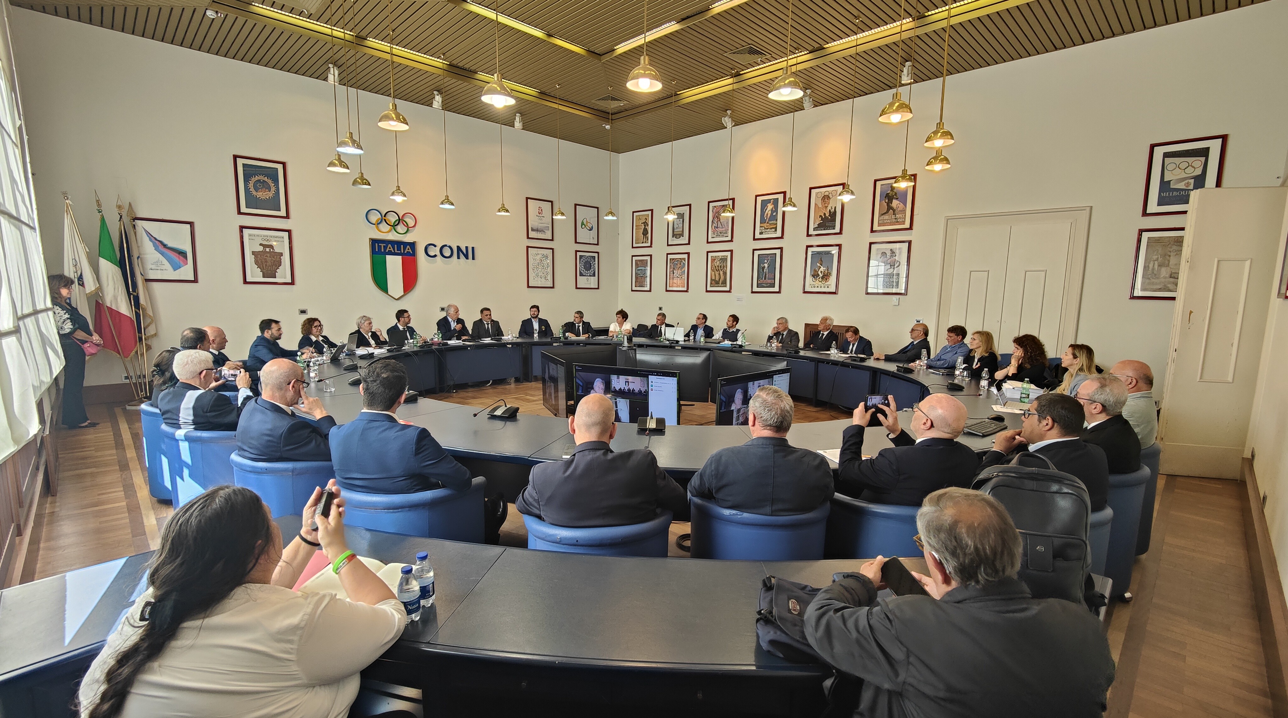 Il CF e la Consulta FITARCO in Sala Giunta con Malagò
