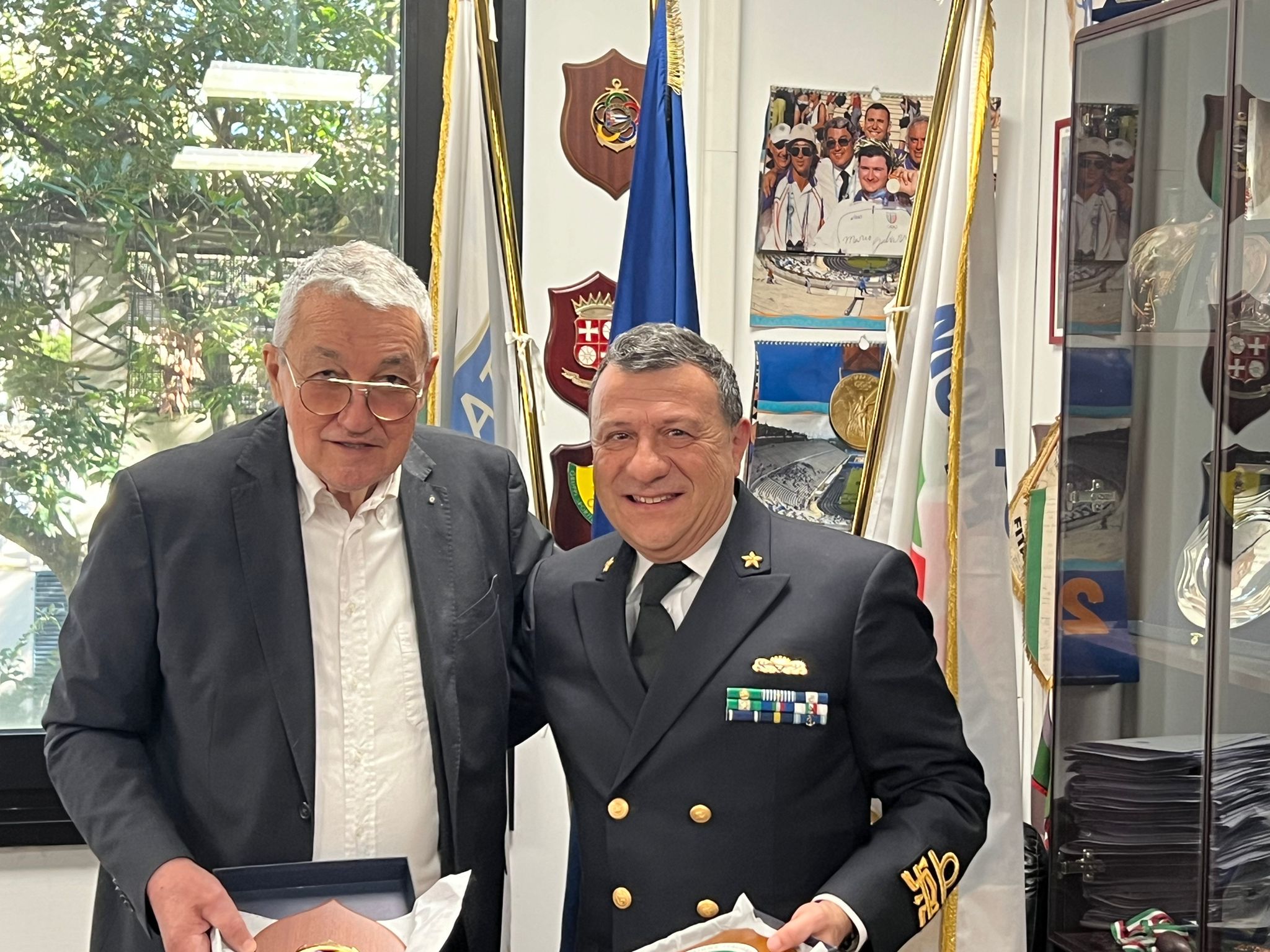 Fitarco e Marina Militare: il Presidente Scarzella incontra l'Ammiraglio La Faia