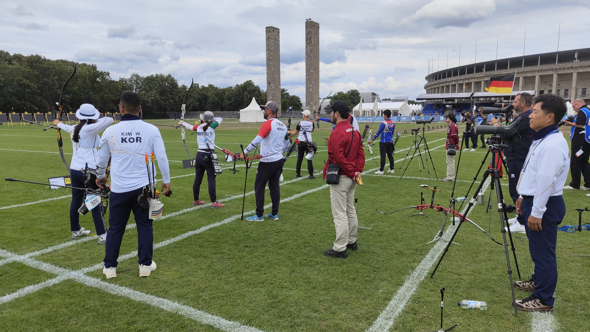 La semifinale del mixed team ricurvo tra Italia e Corea del Sud