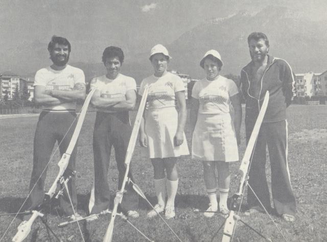La squadra azzurra a Montreal 76 da sn Spigarelli Ferrari Da Poian Capetta Codispoti