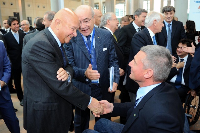Oscar De Pellegrin con il Presidente della Fiera di Rimini Lorenzo Cagnoni