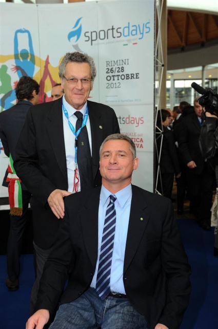 Oscar De Pellegrin con il Presidente del CR Emilia Romagna Giuseppe Cozzo.