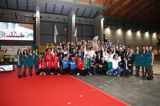 Il gruppo dei Senior e Master premiati a Rimini