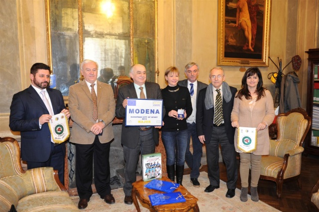 Natalia Veleeva e Marco Pedrazzi premiati ieri dal Sindaco di Modena