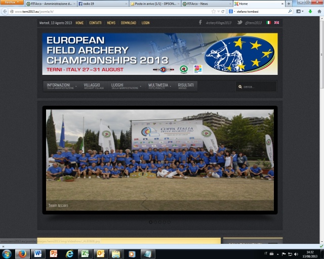 Il sito ufficiale di Terni 2013: info, foto, video, risultati in diretta