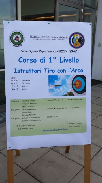 Il 15-16 febbraio a Lamezia Terme Corso di 1° Livello