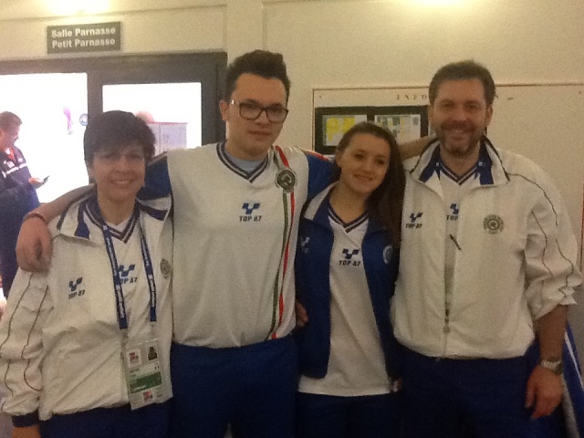 Tatiana Andreoli e David Pasqualucci con i coach azzurri