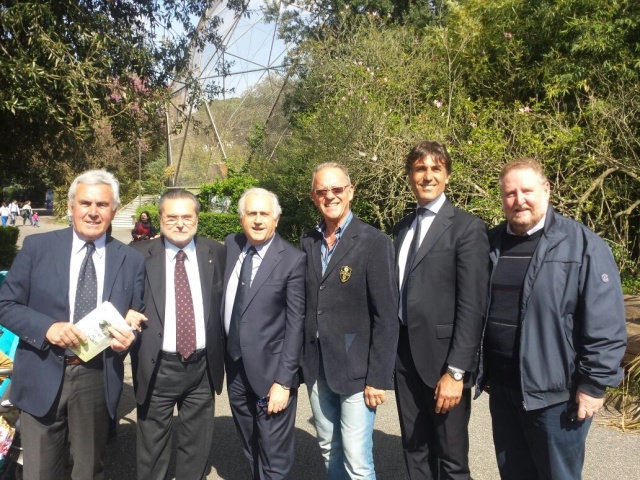 Il Presidente del C.R. Roberto Toderi insieme agli altri dirigenti, tra i quali il Segretario CONI Roberto Fabbricini e il Presidente del C.R. CONI Lazio Riccardo Viola