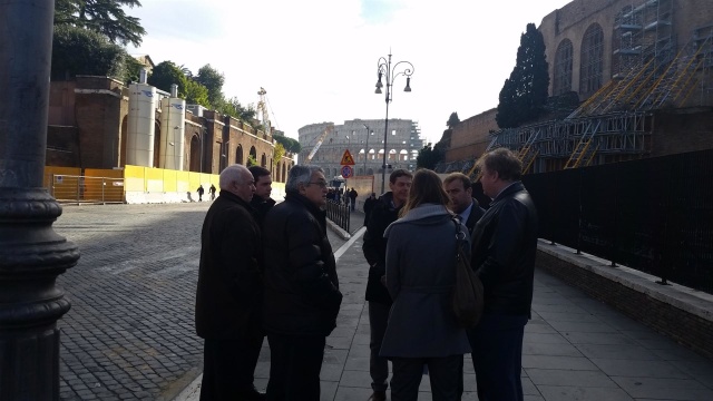 Il sopralluogo in Via dei Fori Imperiali 2