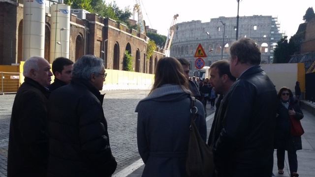 Il sopralluogo in Via dei Fori Imperiali 3