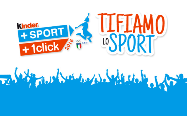 Kinder+Sport +1click 2016: Tifiamo lo sport!