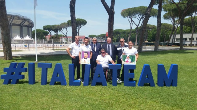 La delegazione della Fitarco al Coni dopo la cerimonia