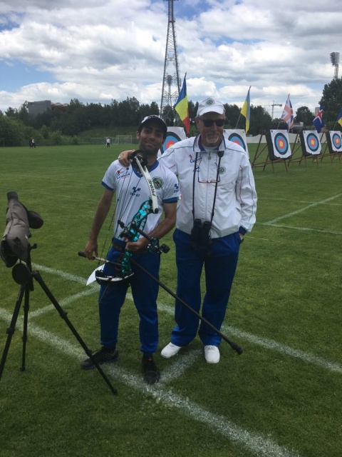 Jacopo Polidori con il coach Valesella