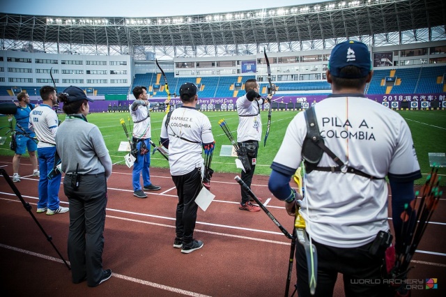 La squadra maschile nel match contro la Colombia