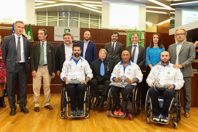 La Regione Lombardia premia gli azzurri del Para-Archery