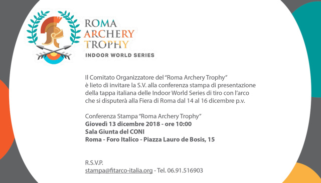 Giovedì la presentazione del Roma Archery Trophy