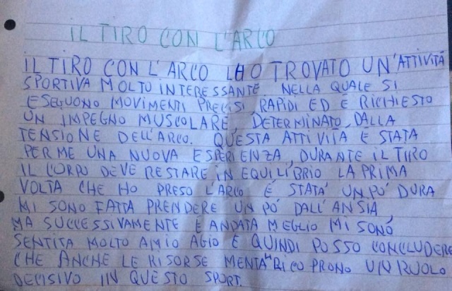 Campania: attività a scuola per gli Arcieri del Castello