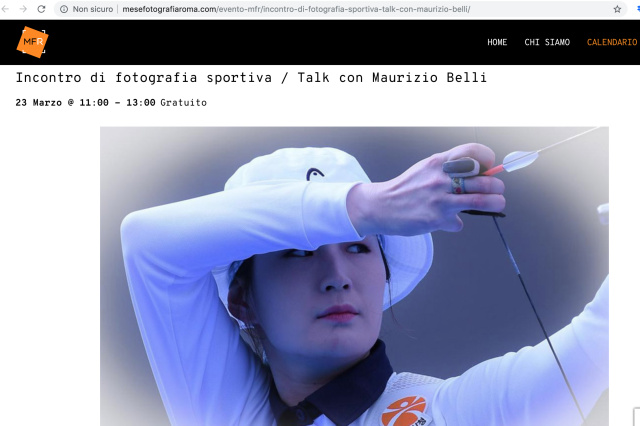 Fotografia sportiva: talk con Maurizio Belli in FITARCO 