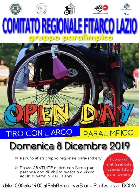 Lazio: raduno del gruppo para-archery e Open Day per tutti