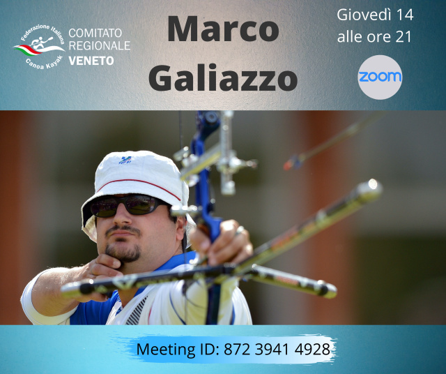 Marco Galiazzo al webinar del Comitato Veneto della Canoa