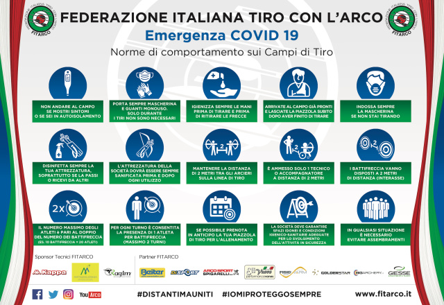 Locandina FITARCO e Ministero dello Sport per riapertura Società