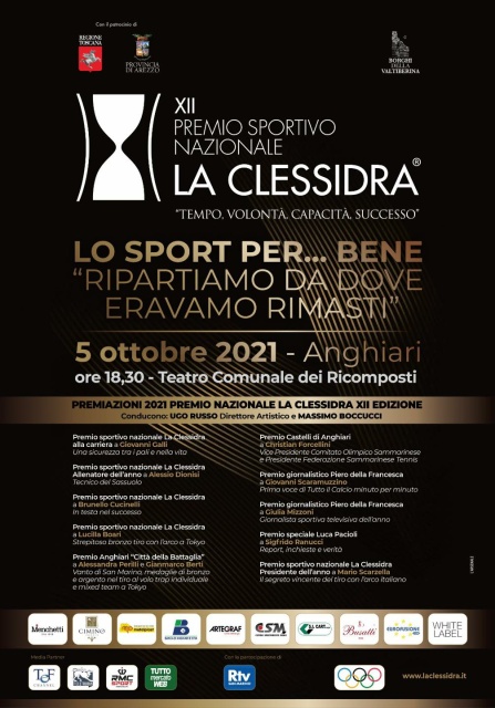 Lucilla Boari e il Presidente Mario Scarzella premiati al Premio Sportivo La Clessidra