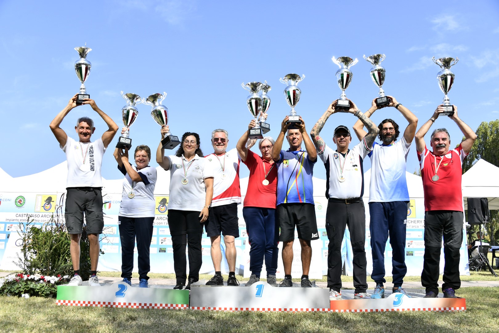 i vincitori dellarco nudo e del compound della Coppa Italia Master