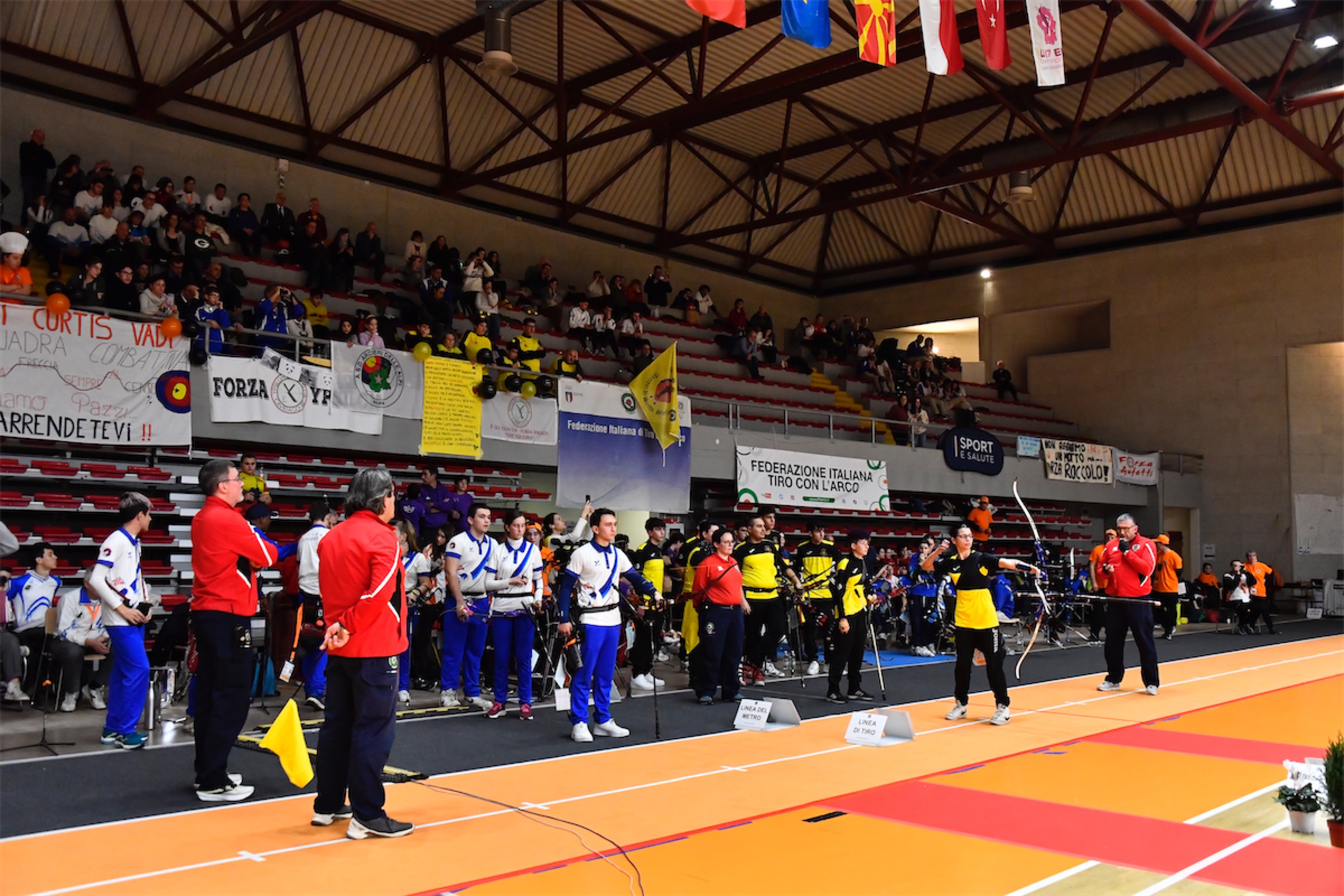 lo spareggio di semifinale tra Arco Club Fossano e Arcieri di Santo Stefano